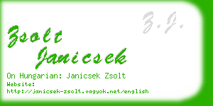 zsolt janicsek business card
